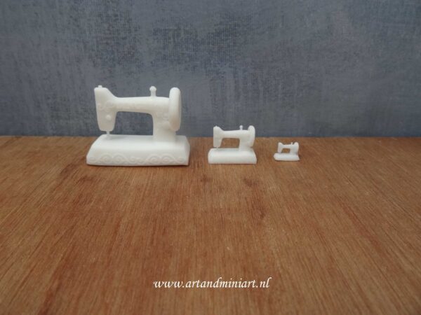 vintage, naaimachine, poppenhuis, miniaturen, 1:12, 1:24, 1:48 resin, 3d print