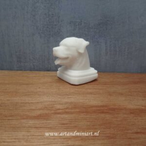 rottweiler, hond, beeld, standbeeld, bustbeeld, decoratie, poppenhuis, miniaturen, resin