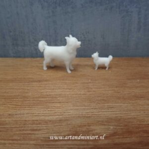 chihuahua, hondenras, rashond, poppenhuis, miniaturen, resin, 3d print, modelbouw, 1:12, 1:24