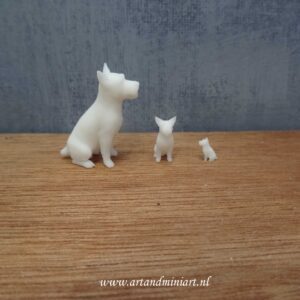 hond, jack russel, zoogdier, teef, reu, pup, poppenhuis, miniaturen, resin, 3d print