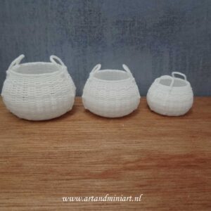 mand, mandenset, riet, rotan, wicker, poppenhuis, resin, 3d print, miniaturen