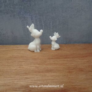 rdolf, red nose, kerst, poppenhuis, miniaturen, kerstdecoratie, resin 1:12