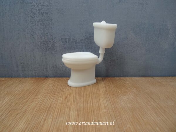 wc, toilet, badkamer, kleine kamertje, poppenhuis, miniaturen, 1:12, resin, 3d print