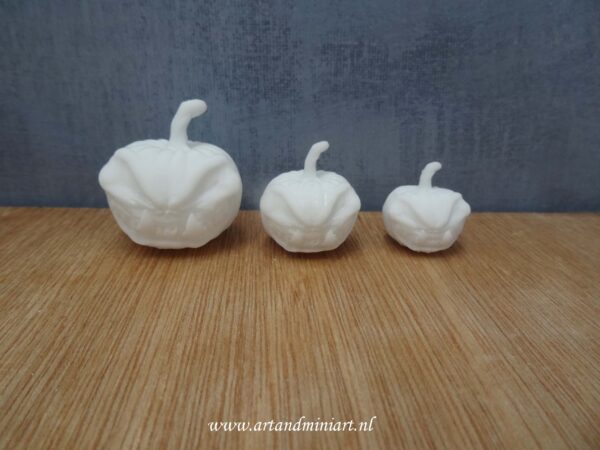 pompoen, halloween, feestdag, poppenhuis, miniaturen, resin, 3d print 1:12,