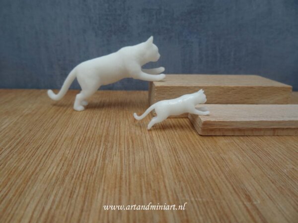 kat, zoogdier, poppenhuis, miniaturen, resin, 3d print, 1:12, 1:24