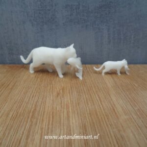 katten, zoogdier, huisdier, kater, poes, kitten, poppenhuis, miniaturen, resin, 3d print, 1:12, 1:24