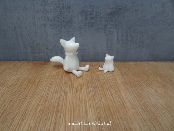 vos, knuffelbeest, knuffeldier, poppenhuis, miniaturen, resin 3 d print, kinderen, speelgoed