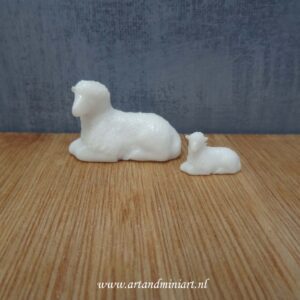 schaap, ooi, ram, lam, lammetje, poppenhuis, miniaturen, resin, 3d print, boerderij, 1:12, 1:24, schapenmelk