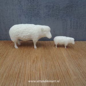 schaap, ooi, lam, ram, poppenhuis, miniaturen, boerderij, resin, 3d print, 1:12, 1:24