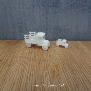 auto, speelgoed, vrachtauto, poppenhuis, miniaturen, resin, 3d , 1:12, 1:24,