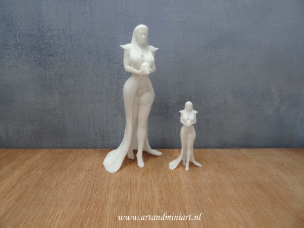 vrouw, heks, ocult, fantasie, poppenhuis, miniaturen, resin, 1:12, 1:24