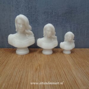 bust, beeld, bustbeeld, beton, kunt, vrouw, poppenhuis, miniaturen, resin, 3d print 1:12