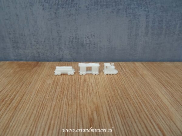 speelgoed, speelgoedtrein, trein, kinderen, jongen, meisje, poppenhuis, miniaturen, resin, 3d print, 1:12