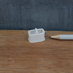 miniature picknick mand, miniature basket, 1:24