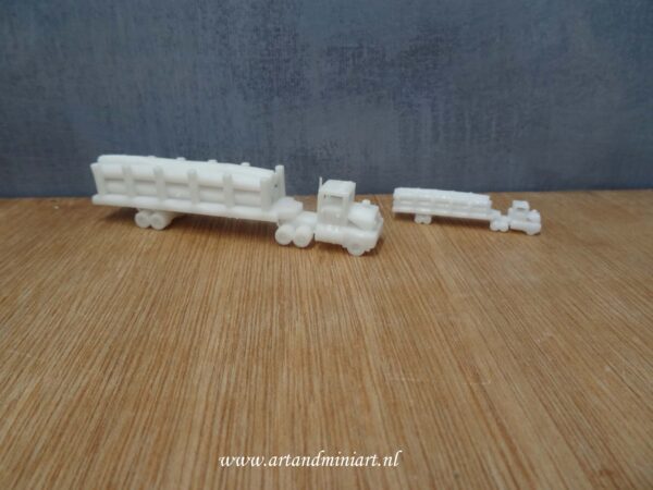 vrachtauto, boomstammen, auto, speelgoed, kinderen, poppenhuis, miniaturen, resin, 3d print, 1:12, 1:24