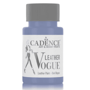 "Een potje Cadence Leer Effect Verf van 50 ml, een speciale verf die zorgt voor een realistisch leerachtig effect op diverse oppervlakken, ideaal voor creatieve projecten en ambachtelijke toepassingen